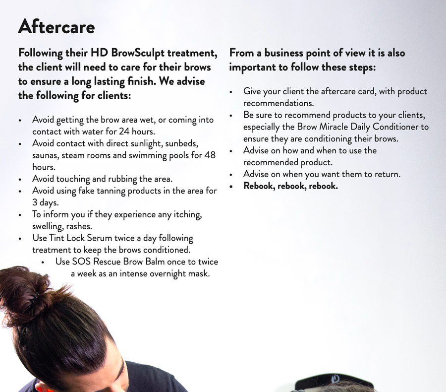 BrowSculpt Aftercare