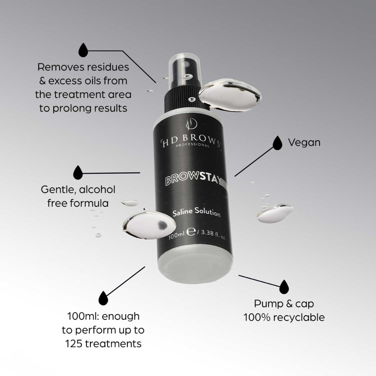 HD Brows BrowStay Saline Solution