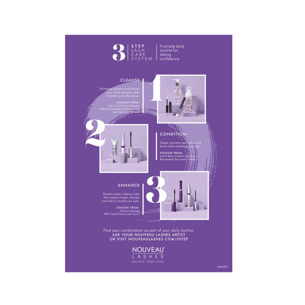 Nouveau Lashes Aftercare Cards - Lash Extensions x 10